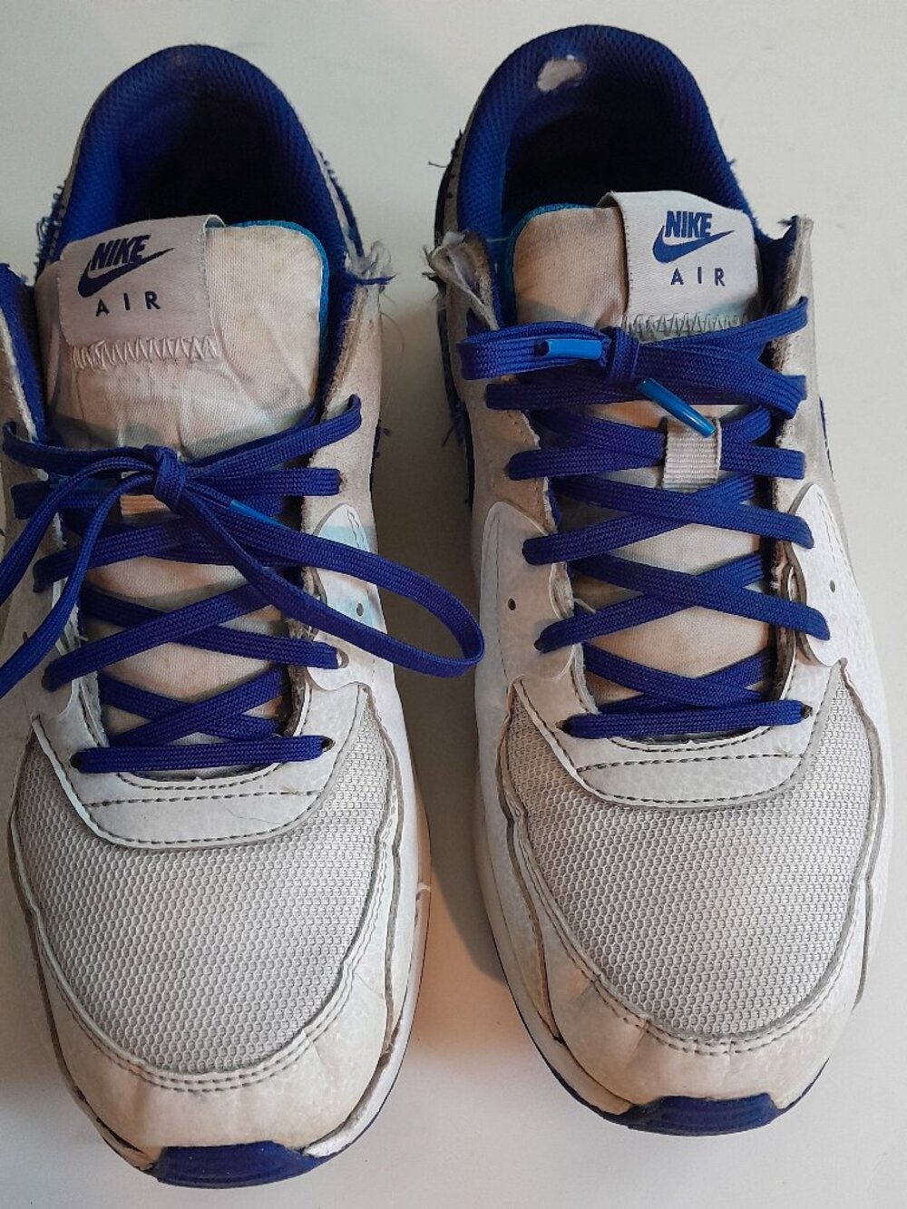 Men's Nike Air Max Excee Shoes White Deep Royal Blue Size 7.5 DZ0795-100